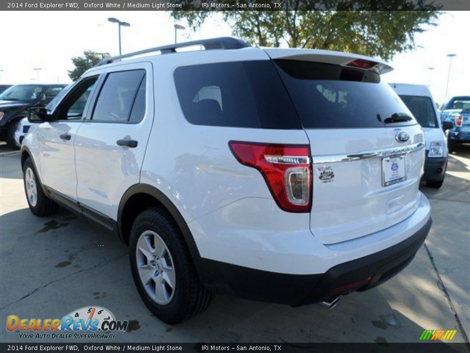 2014 Ford Explorer FWD Oxford White / Medium Light Stone Photo #3