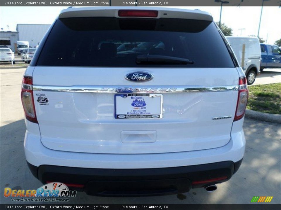 2014 Ford Explorer FWD Oxford White / Medium Light Stone Photo #4