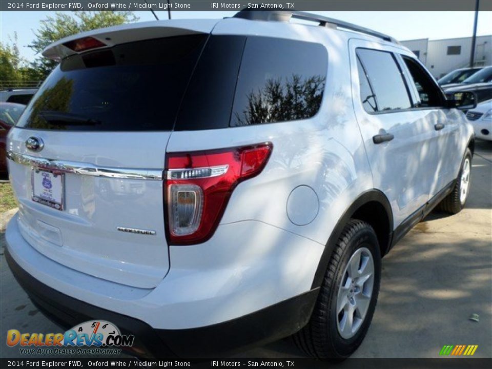 2014 Ford Explorer FWD Oxford White / Medium Light Stone Photo #5