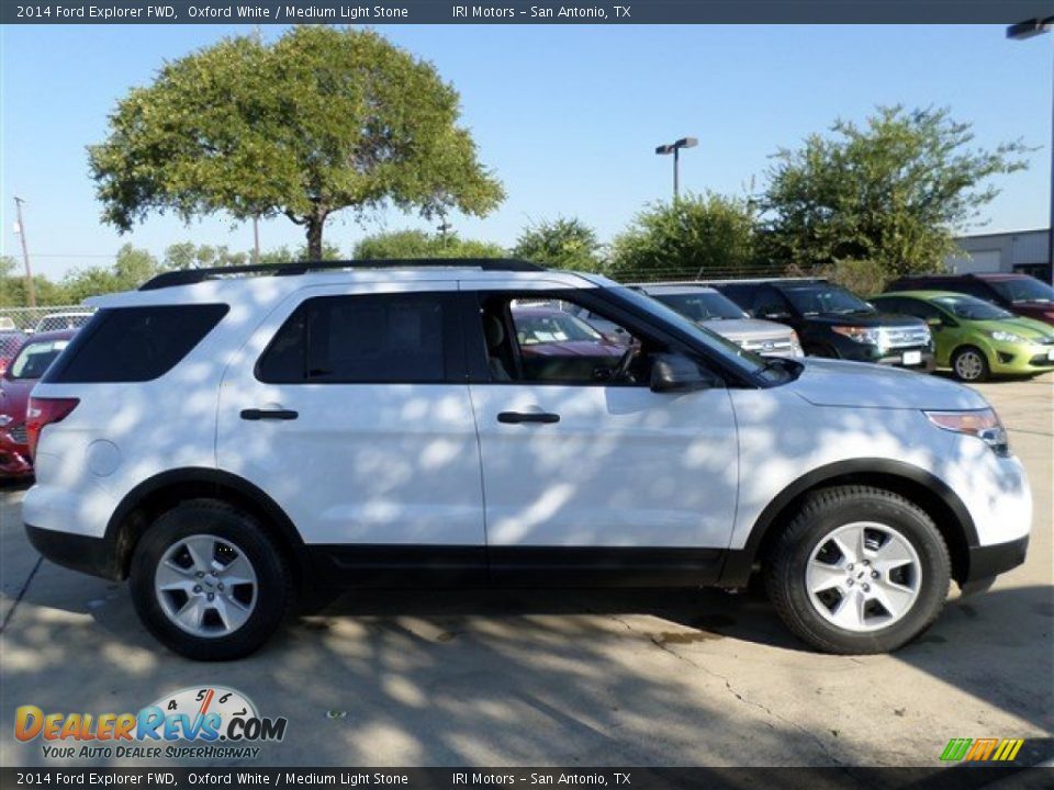 2014 Ford Explorer FWD Oxford White / Medium Light Stone Photo #6
