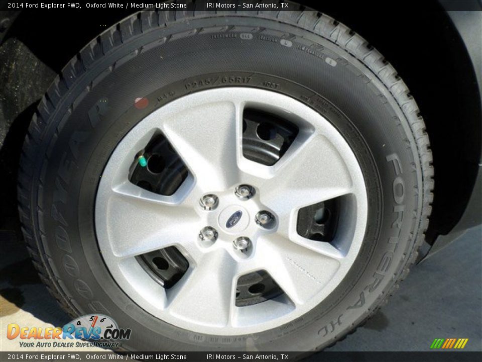 2014 Ford Explorer FWD Oxford White / Medium Light Stone Photo #8