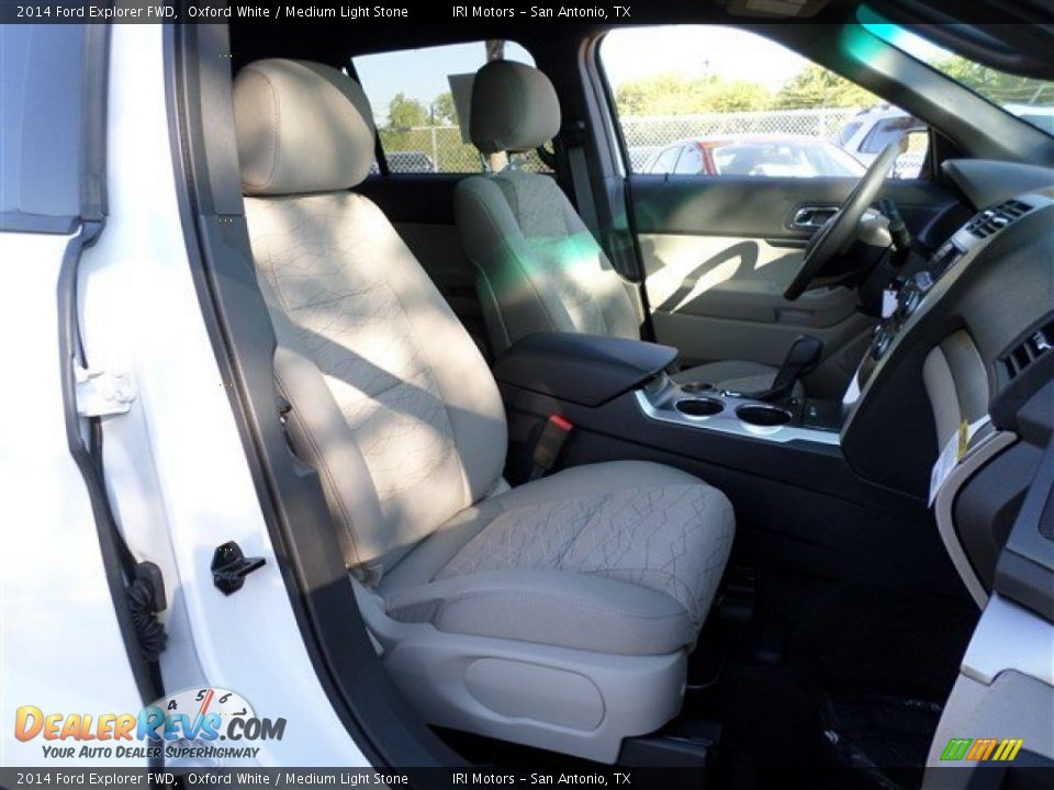 2014 Ford Explorer FWD Oxford White / Medium Light Stone Photo #10
