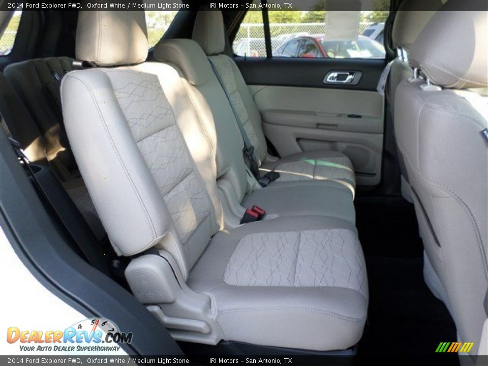 2014 Ford Explorer FWD Oxford White / Medium Light Stone Photo #12