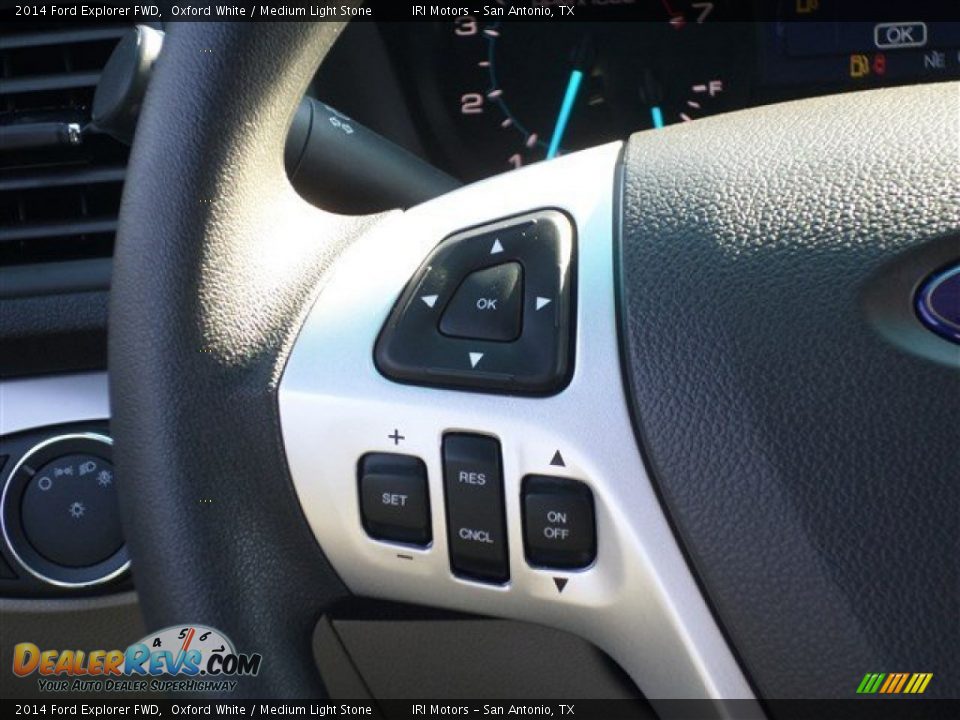 2014 Ford Explorer FWD Oxford White / Medium Light Stone Photo #18