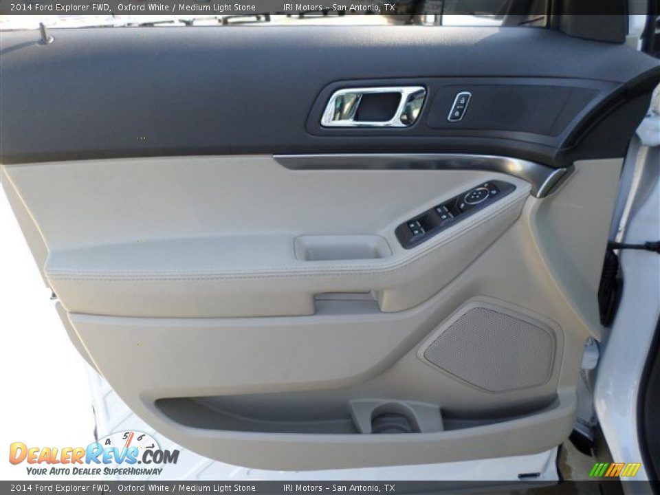 2014 Ford Explorer FWD Oxford White / Medium Light Stone Photo #22