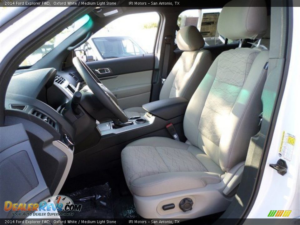2014 Ford Explorer FWD Oxford White / Medium Light Stone Photo #23