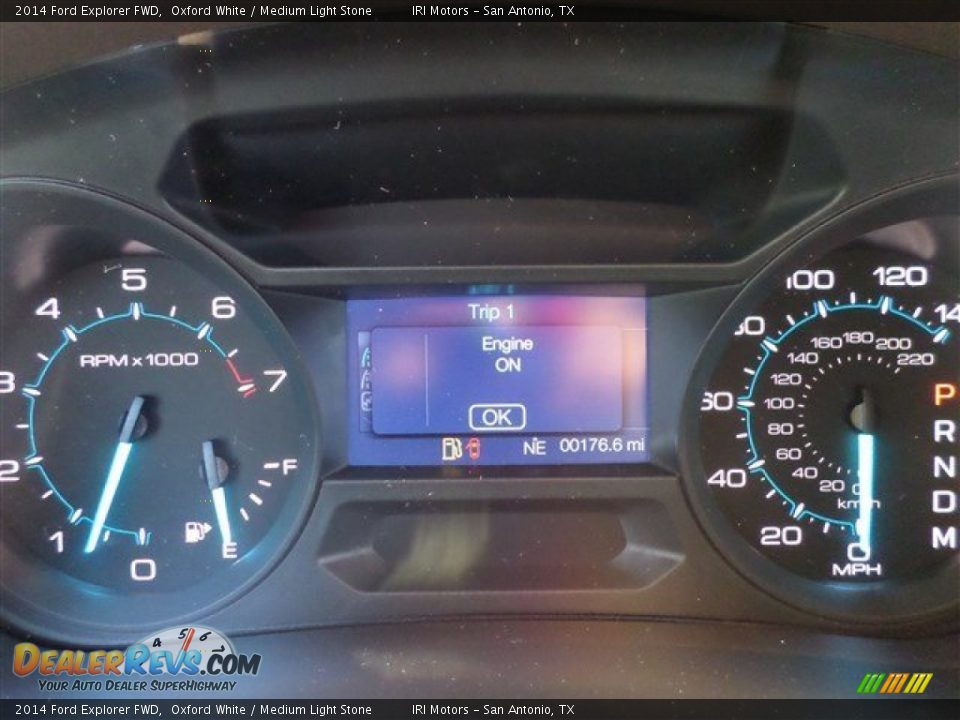 2014 Ford Explorer FWD Oxford White / Medium Light Stone Photo #24