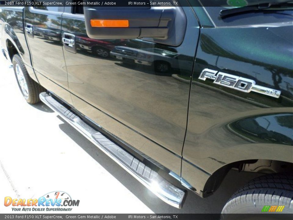 2013 Ford F150 XLT SuperCrew Green Gem Metallic / Adobe Photo #9
