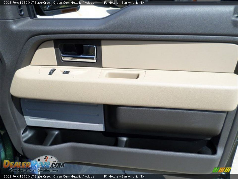 2013 Ford F150 XLT SuperCrew Green Gem Metallic / Adobe Photo #10