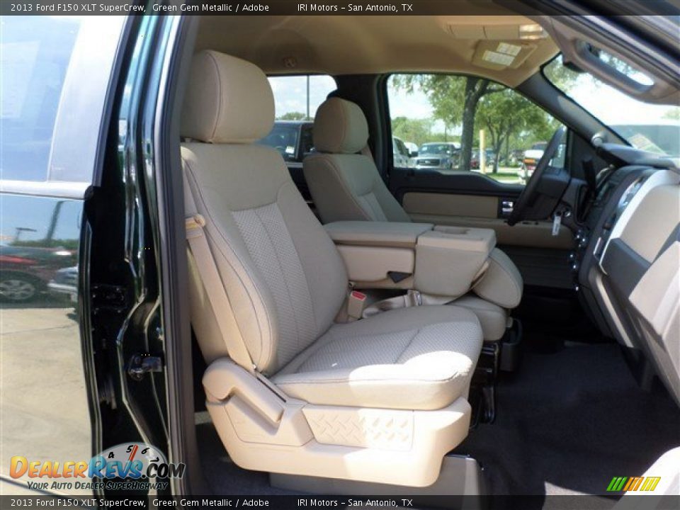 2013 Ford F150 XLT SuperCrew Green Gem Metallic / Adobe Photo #11