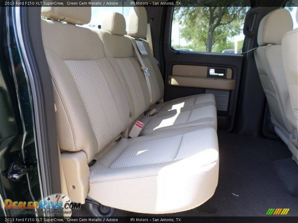 2013 Ford F150 XLT SuperCrew Green Gem Metallic / Adobe Photo #13