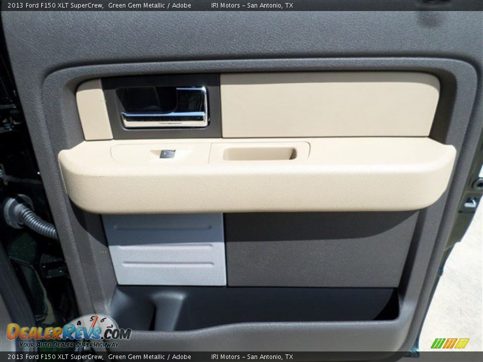 2013 Ford F150 XLT SuperCrew Green Gem Metallic / Adobe Photo #14