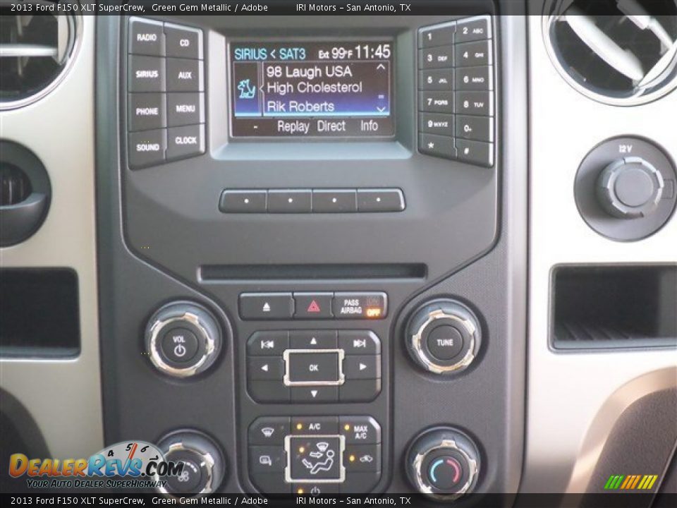 2013 Ford F150 XLT SuperCrew Green Gem Metallic / Adobe Photo #20