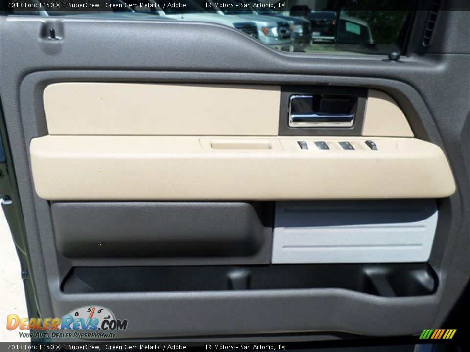 2013 Ford F150 XLT SuperCrew Green Gem Metallic / Adobe Photo #21