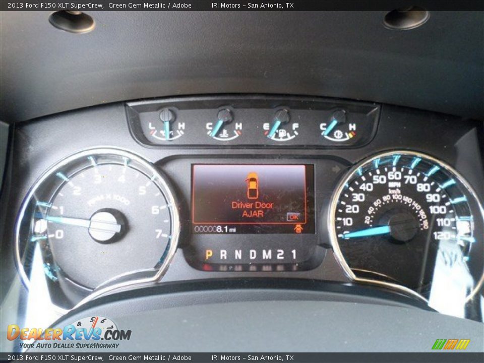 2013 Ford F150 XLT SuperCrew Green Gem Metallic / Adobe Photo #23
