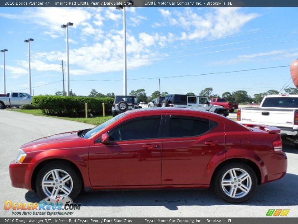 2010 Dodge Avenger R/T Inferno Red Crystal Pearl / Dark Slate Gray Photo #2