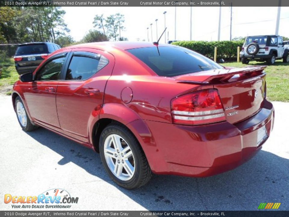 2010 Dodge Avenger R/T Inferno Red Crystal Pearl / Dark Slate Gray Photo #3