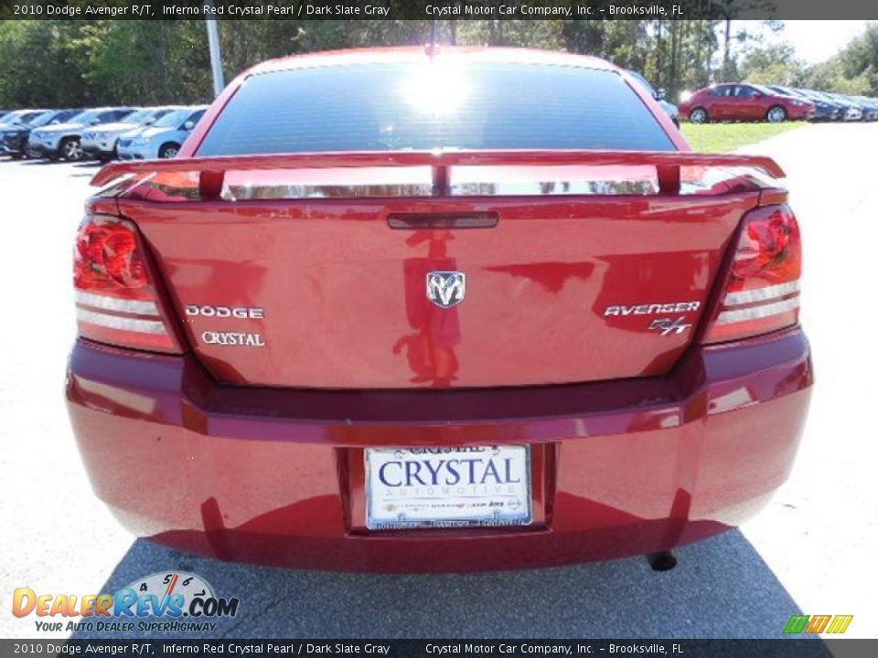 2010 Dodge Avenger R/T Inferno Red Crystal Pearl / Dark Slate Gray Photo #7