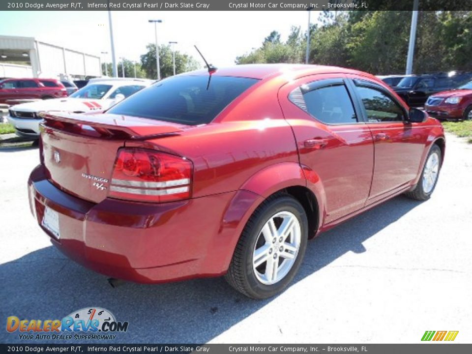 2010 Dodge Avenger R/T Inferno Red Crystal Pearl / Dark Slate Gray Photo #8