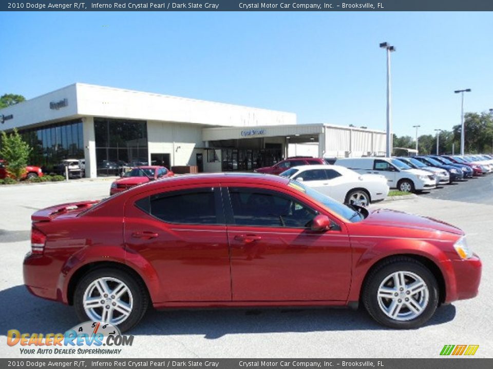 2010 Dodge Avenger R/T Inferno Red Crystal Pearl / Dark Slate Gray Photo #9