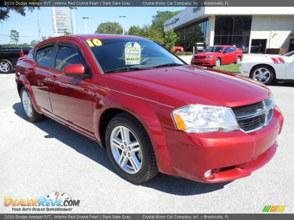 2010 Dodge Avenger R/T Inferno Red Crystal Pearl / Dark Slate Gray Photo #10