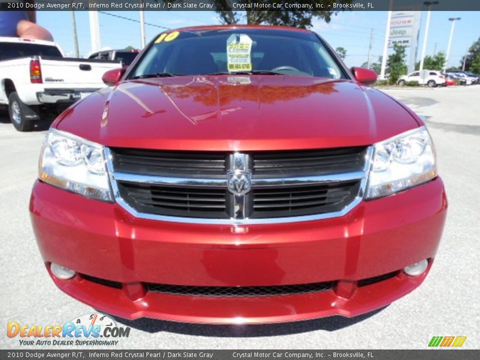 2010 Dodge Avenger R/T Inferno Red Crystal Pearl / Dark Slate Gray Photo #13