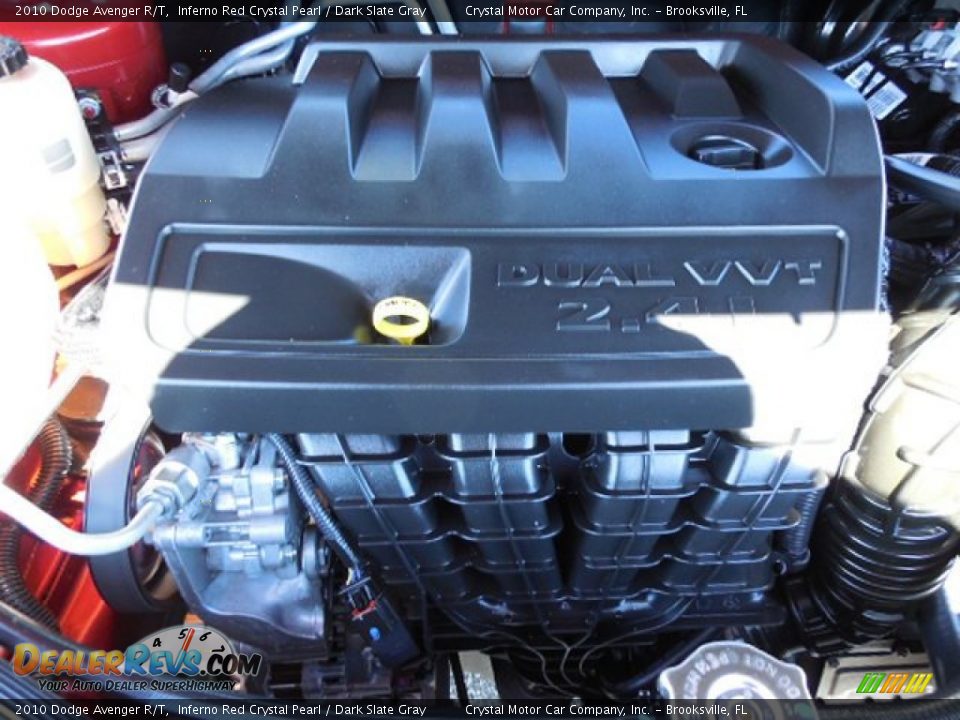 2010 Dodge Avenger R/T Inferno Red Crystal Pearl / Dark Slate Gray Photo #16