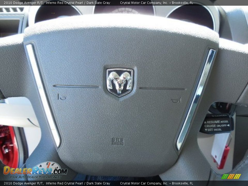 2010 Dodge Avenger R/T Inferno Red Crystal Pearl / Dark Slate Gray Photo #22