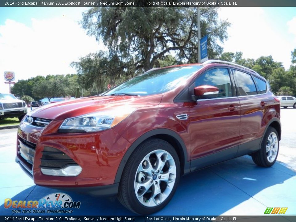2014 Ford Escape Titanium 2.0L EcoBoost Sunset / Medium Light Stone Photo #1