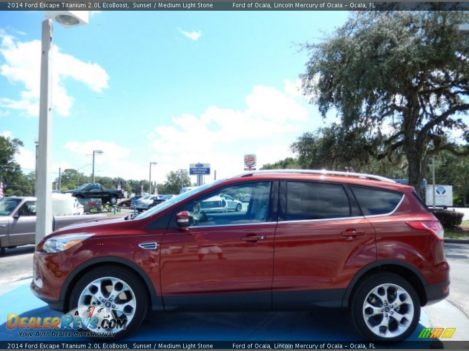 2014 Ford Escape Titanium 2.0L EcoBoost Sunset / Medium Light Stone Photo #2