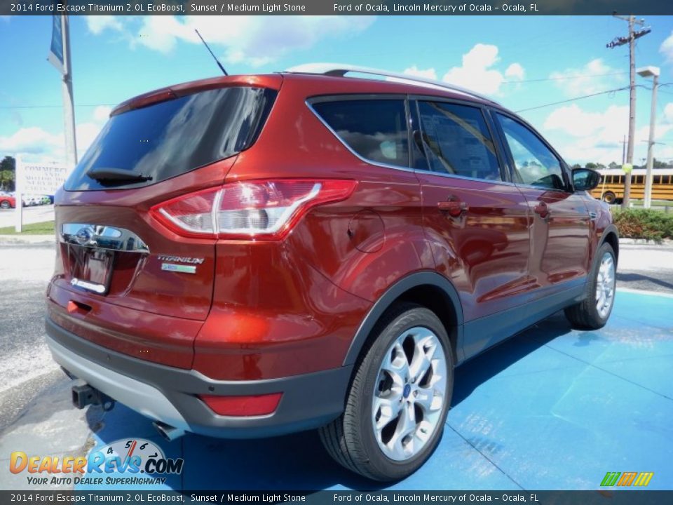 2014 Ford Escape Titanium 2.0L EcoBoost Sunset / Medium Light Stone Photo #3