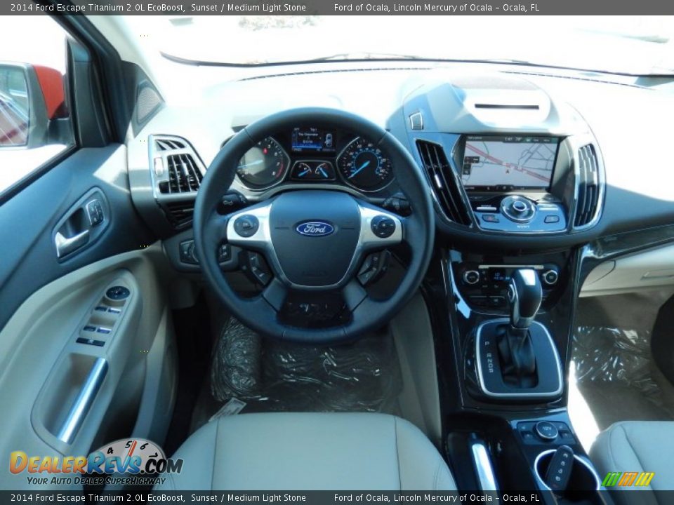 2014 Ford Escape Titanium 2.0L EcoBoost Sunset / Medium Light Stone Photo #8