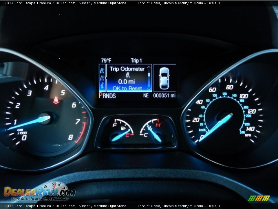 2014 Ford Escape Titanium 2.0L EcoBoost Sunset / Medium Light Stone Photo #9