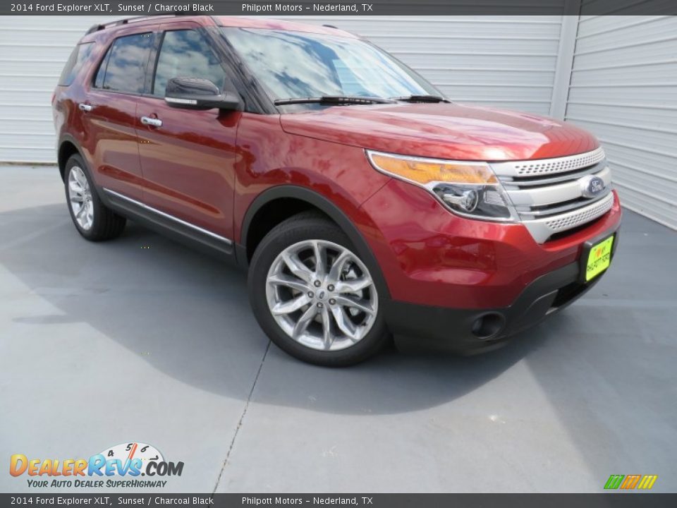 2014 Ford Explorer XLT Sunset / Charcoal Black Photo #1