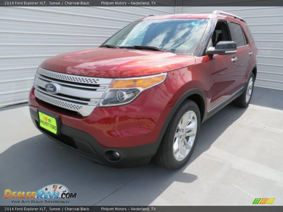 2014 Ford Explorer XLT Sunset / Charcoal Black Photo #7