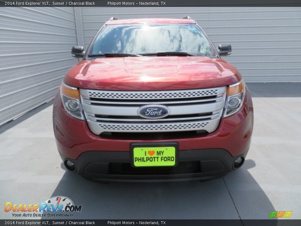 2014 Ford Explorer XLT Sunset / Charcoal Black Photo #8