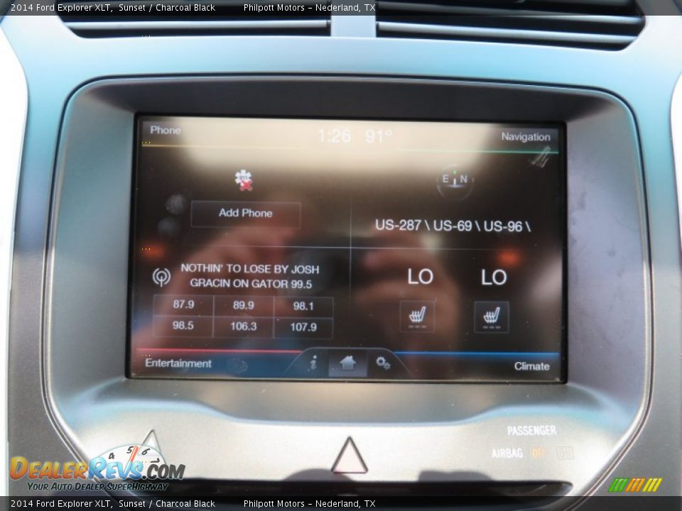 2014 Ford Explorer XLT Sunset / Charcoal Black Photo #32