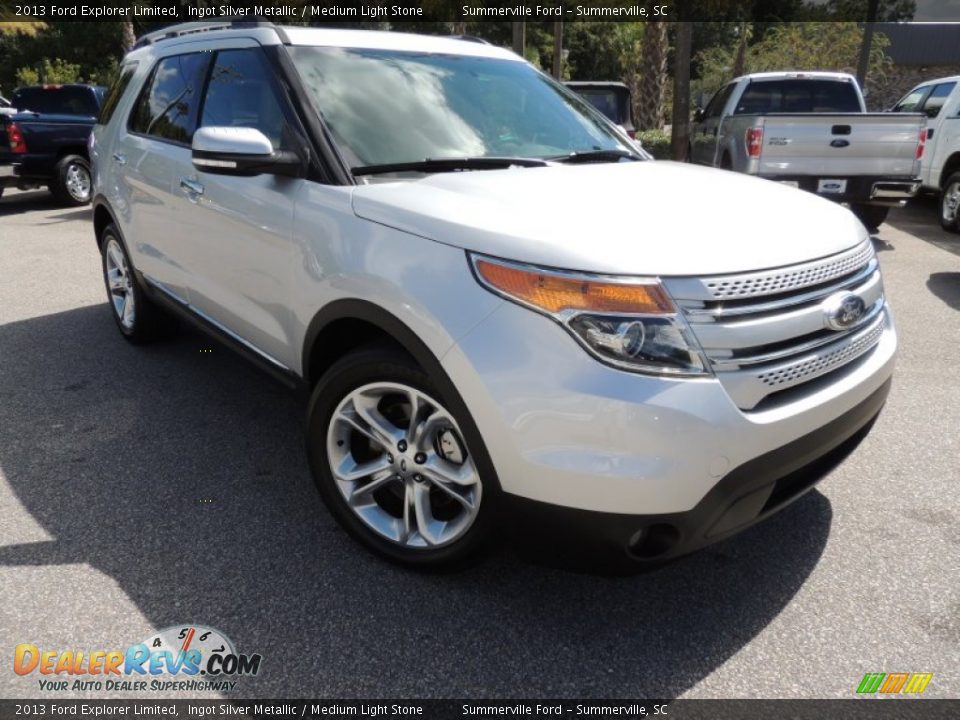 2013 Ford Explorer Limited Ingot Silver Metallic / Medium Light Stone Photo #1