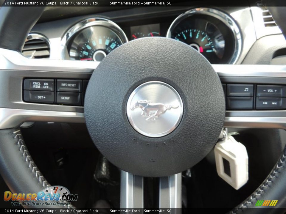 2014 Ford Mustang V6 Coupe Black / Charcoal Black Photo #17