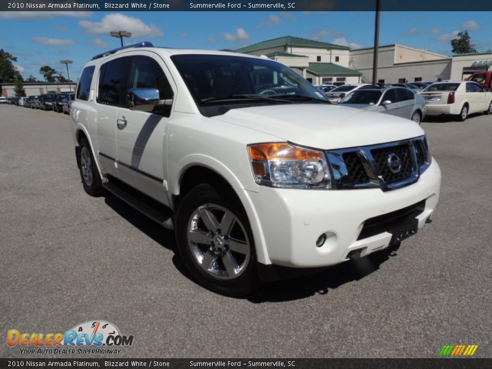 2010 Nissan Armada Platinum Blizzard White / Stone Photo #1