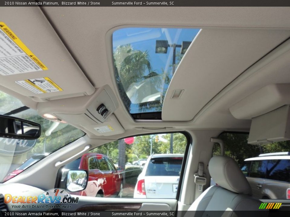 2010 Nissan Armada Platinum Blizzard White / Stone Photo #4