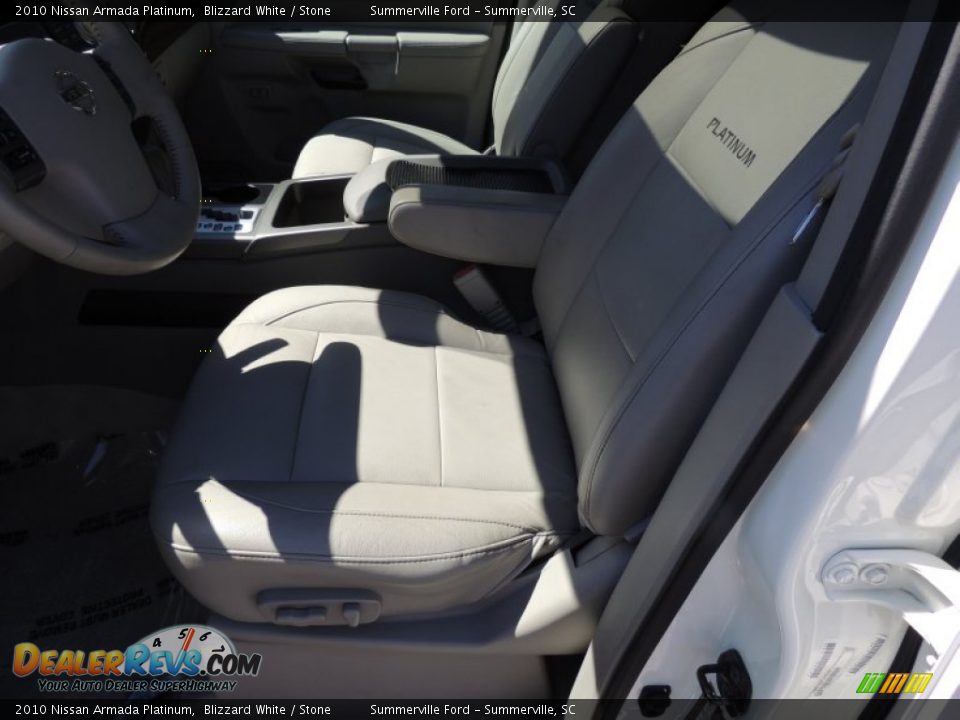 2010 Nissan Armada Platinum Blizzard White / Stone Photo #5