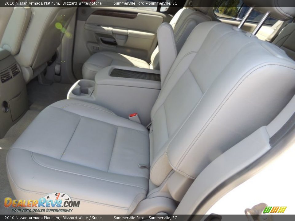 2010 Nissan Armada Platinum Blizzard White / Stone Photo #7
