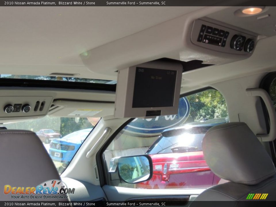 2010 Nissan Armada Platinum Blizzard White / Stone Photo #8