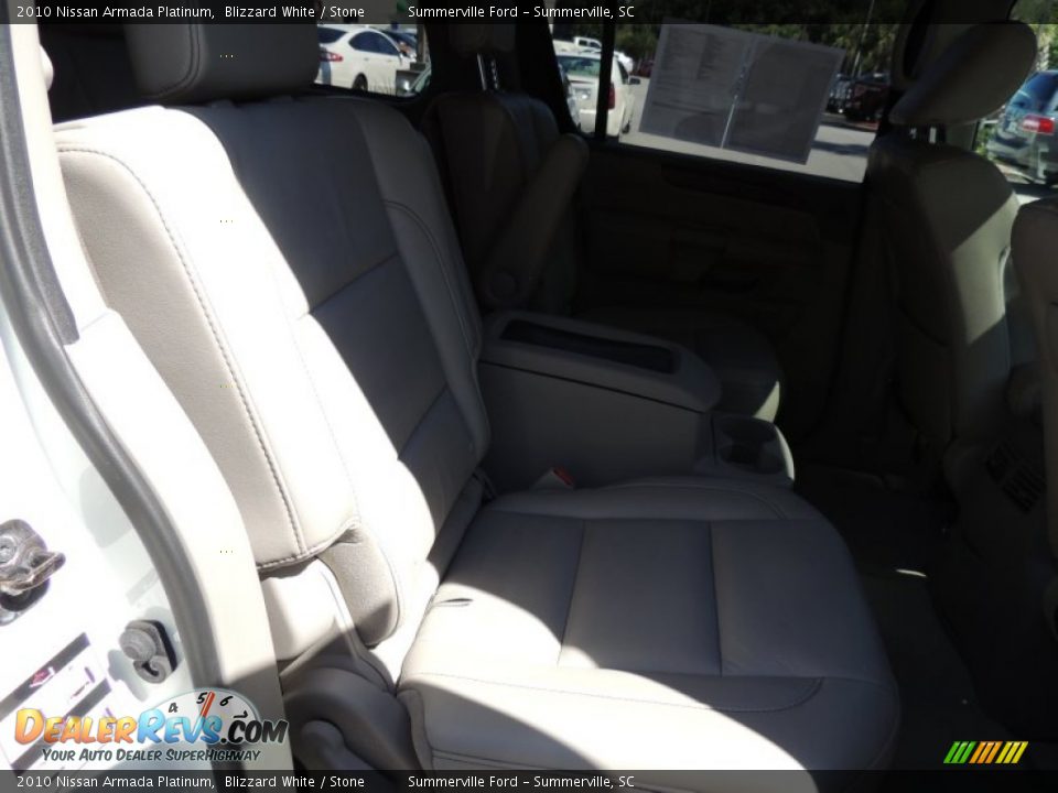 2010 Nissan Armada Platinum Blizzard White / Stone Photo #12