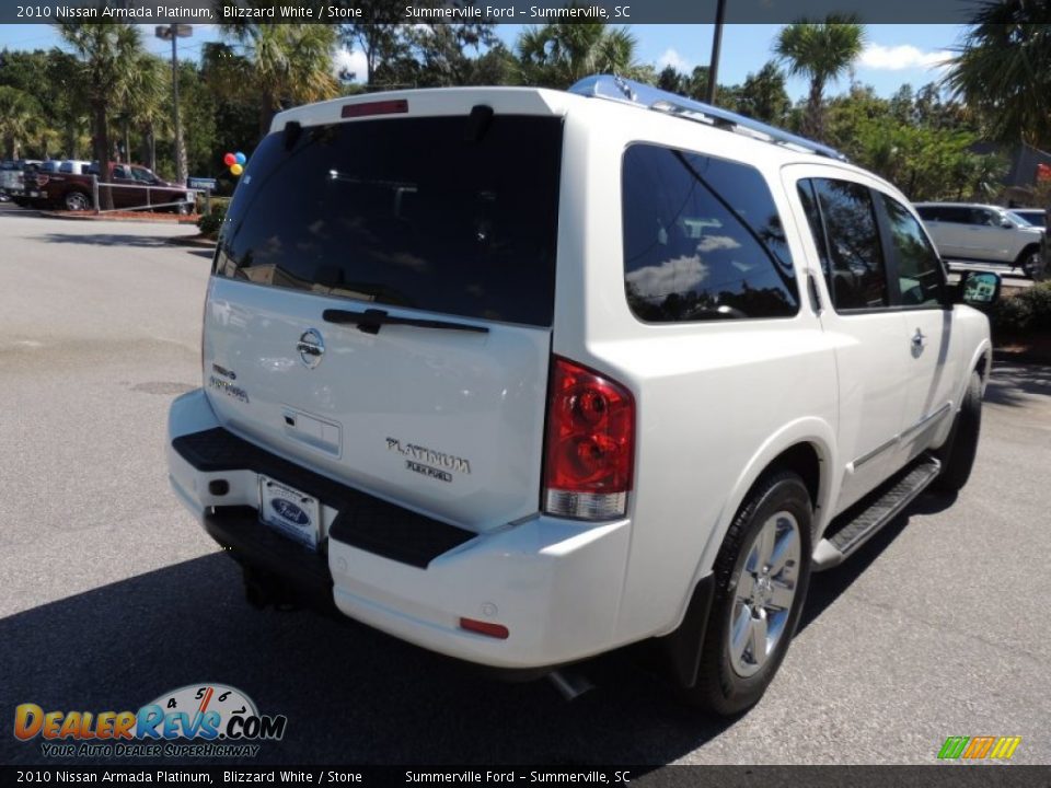 2010 Nissan Armada Platinum Blizzard White / Stone Photo #15