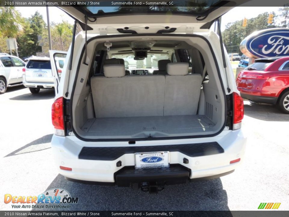 2010 Nissan Armada Platinum Blizzard White / Stone Photo #18