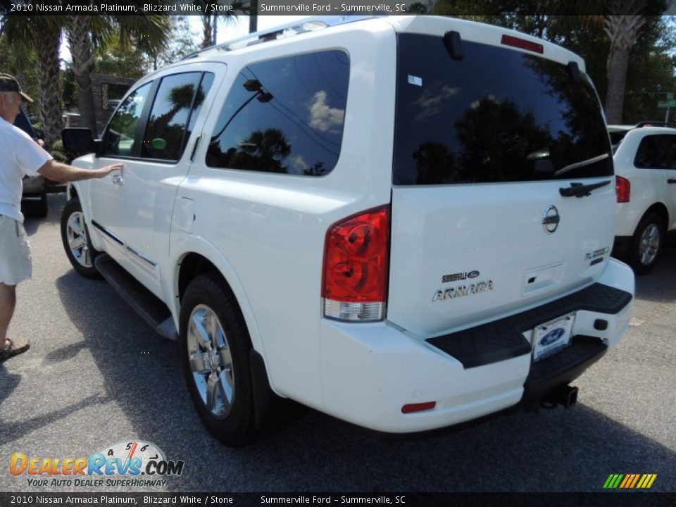 2010 Nissan Armada Platinum Blizzard White / Stone Photo #19