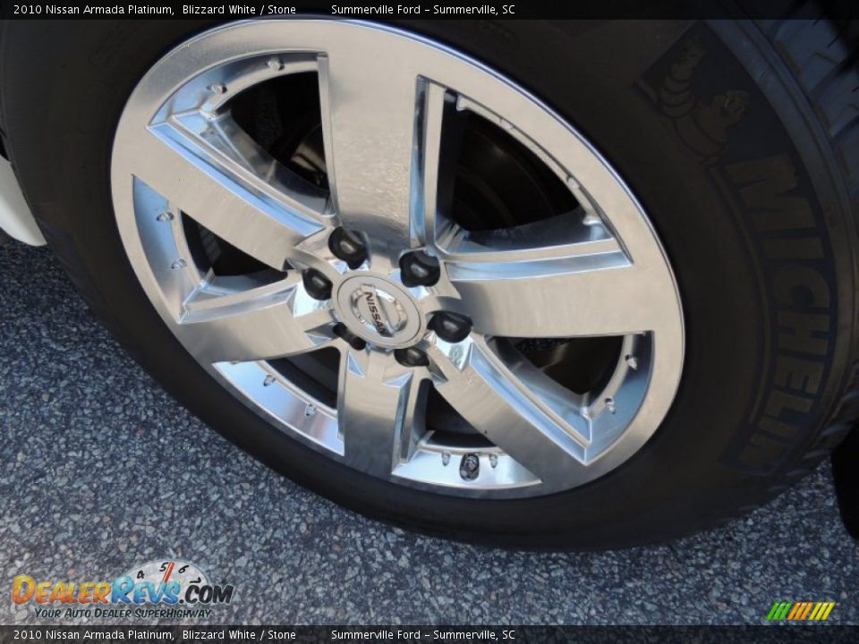 2010 Nissan Armada Platinum Blizzard White / Stone Photo #20