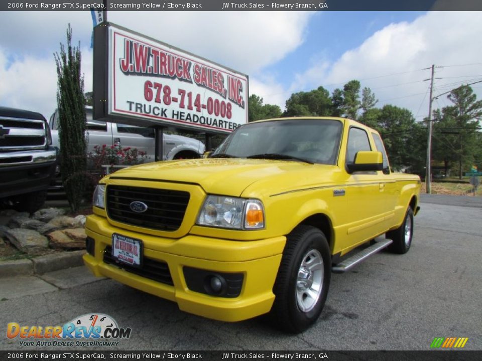 2006 Ford Ranger STX SuperCab Screaming Yellow / Ebony Black Photo #1